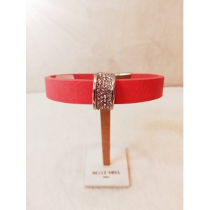 Bracelet rouge à strass